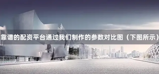 靠谱的配资平台通过我们制作的参数对比图（下图所示）